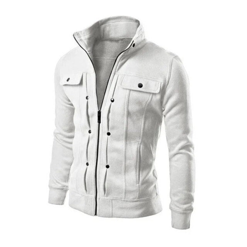 Nicolas - Veste Élégante Col Montant Zippée