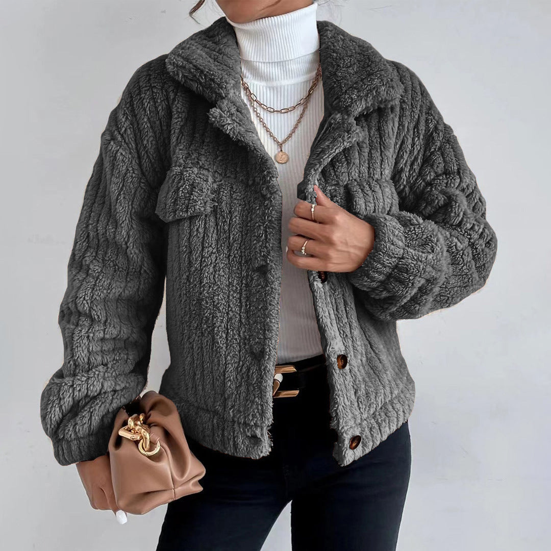 Elina - Veste peluche femme