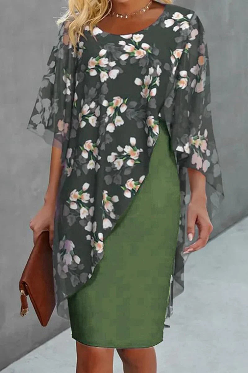 Pauline - Robe en Mousseline Fleurie Chic Femme