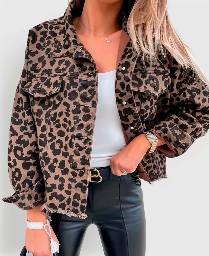 Estee - Veste femme léopard