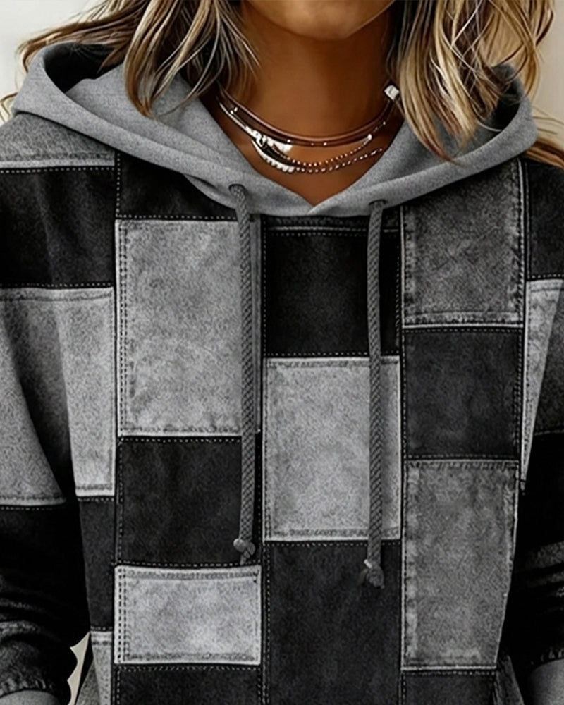 Nathalie - Sweat Chic Capuche Imprimé