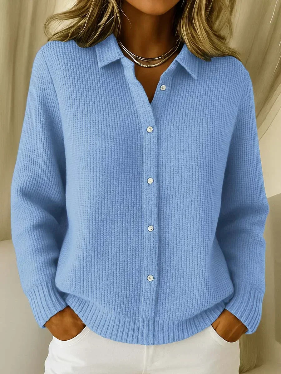 Florence - Gilet Élégante Col Chemise Boutonné