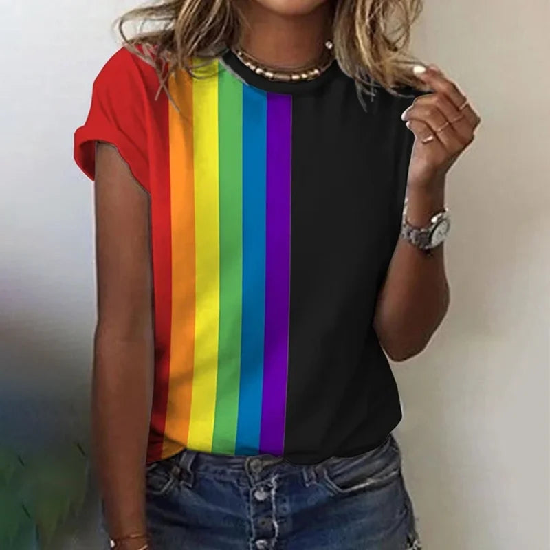 Clara - T-Shirt Coloré D'Été Femme