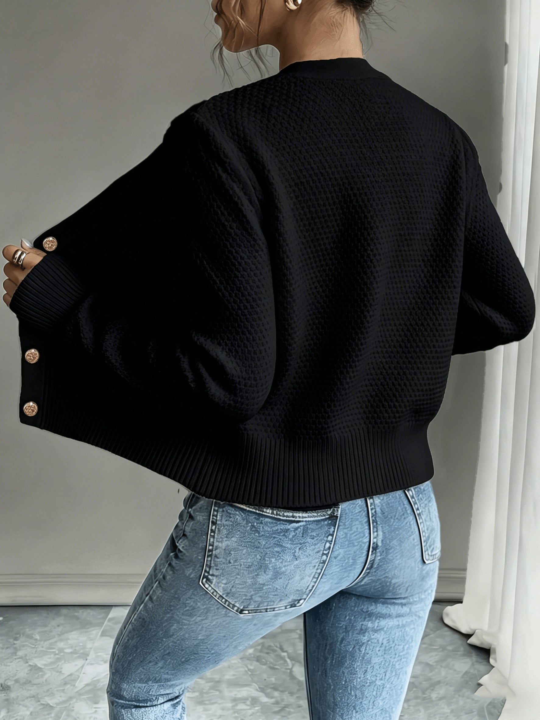Christine - Cardigan Élégant Torsadé Boutonné