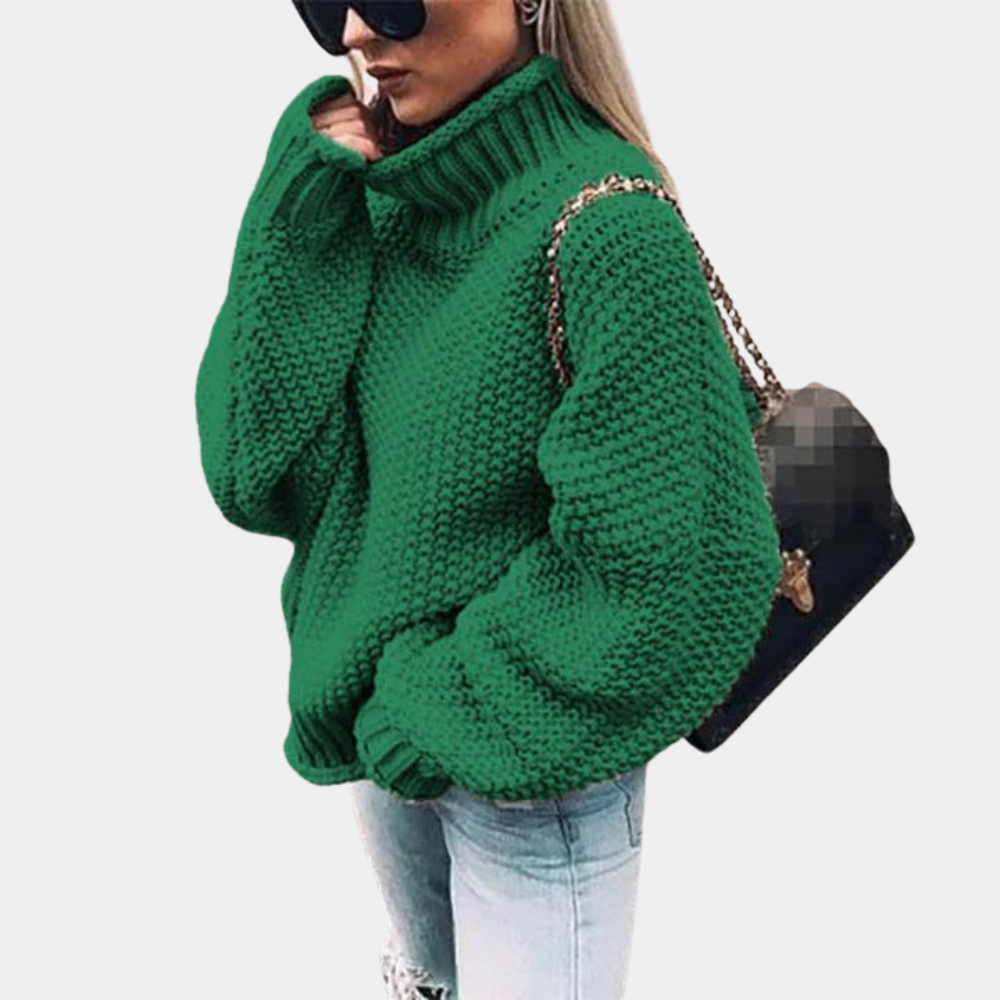 Florence - Pull Élégant Oversize Col Roulé