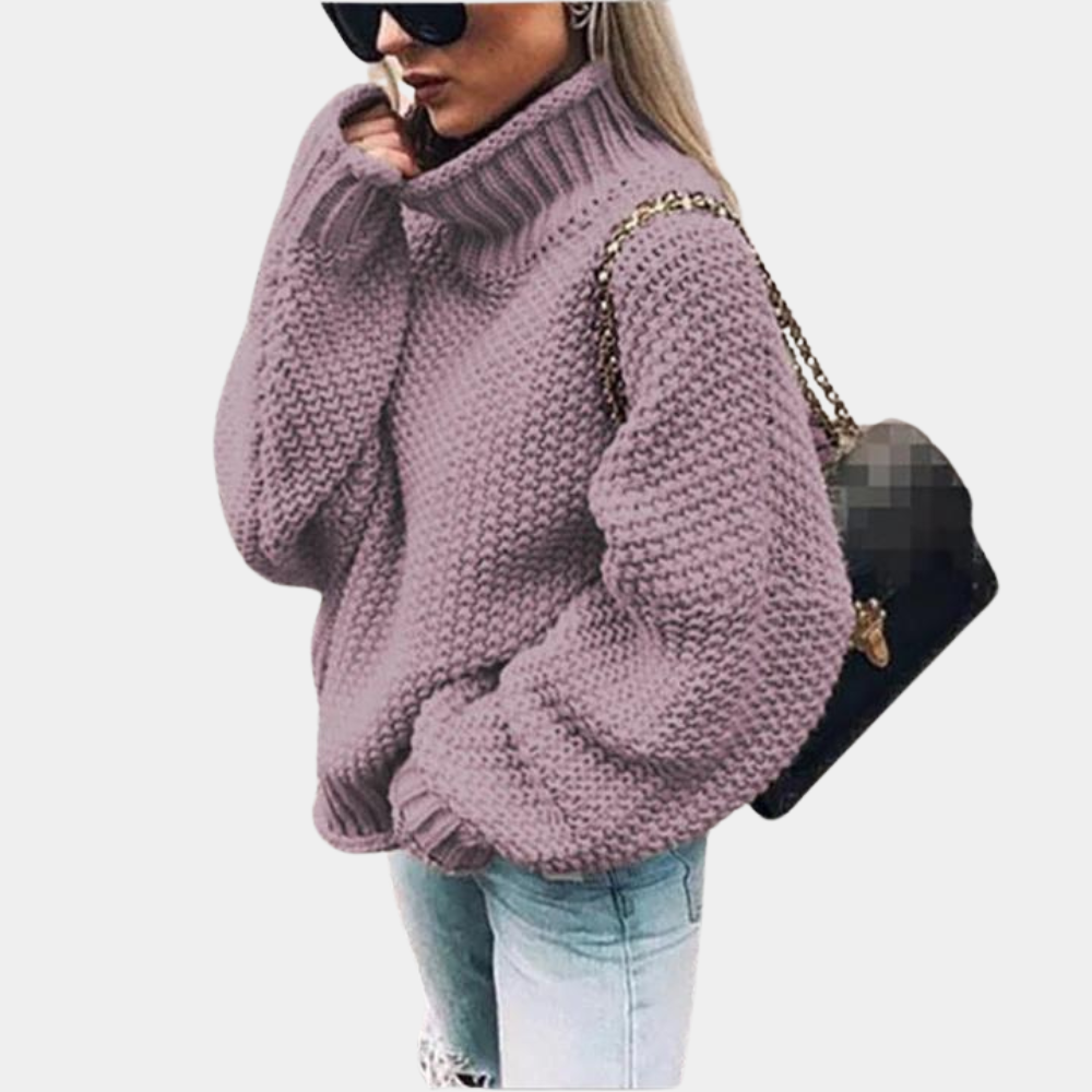 Florence - Pull Élégant Oversize Col Roulé