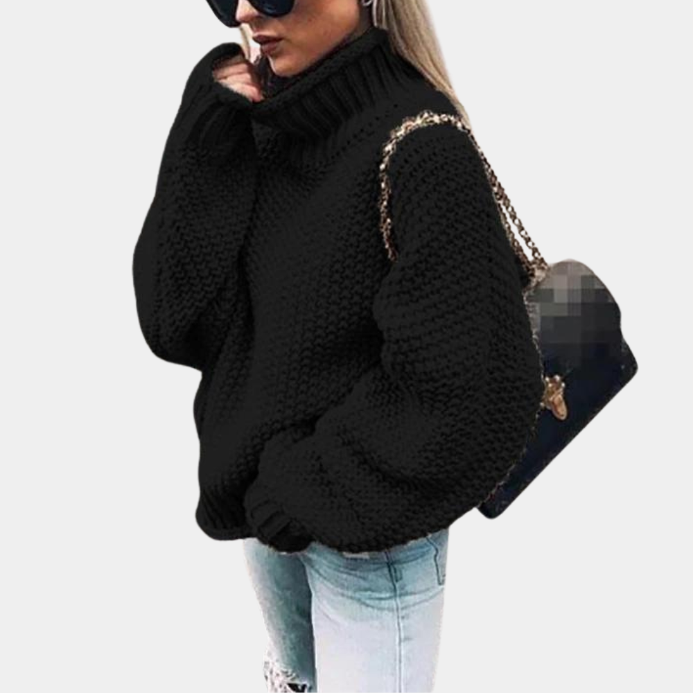 Florence - Pull Élégant Oversize Col Roulé