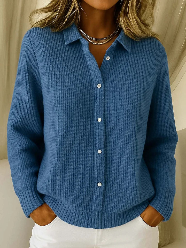 Florence - Gilet Élégante Col Chemise Boutonné