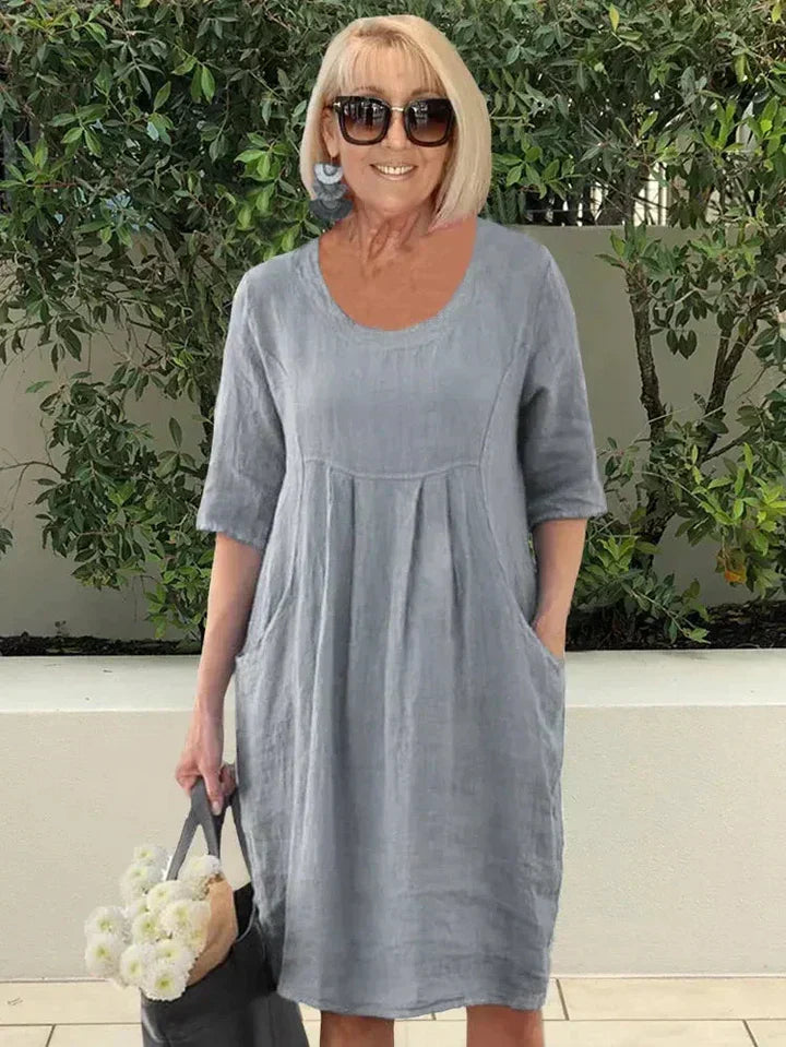 Cindy - Robe Longue Chic Sans Manches Femme