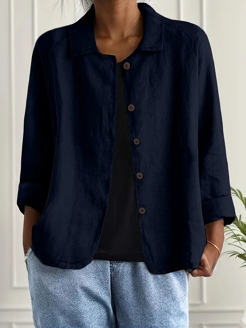 Estelle | Cardigan Élégant Classique Col Chemise