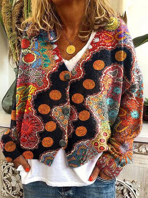 Priya - Cardigan Chic Bohème Imprimé