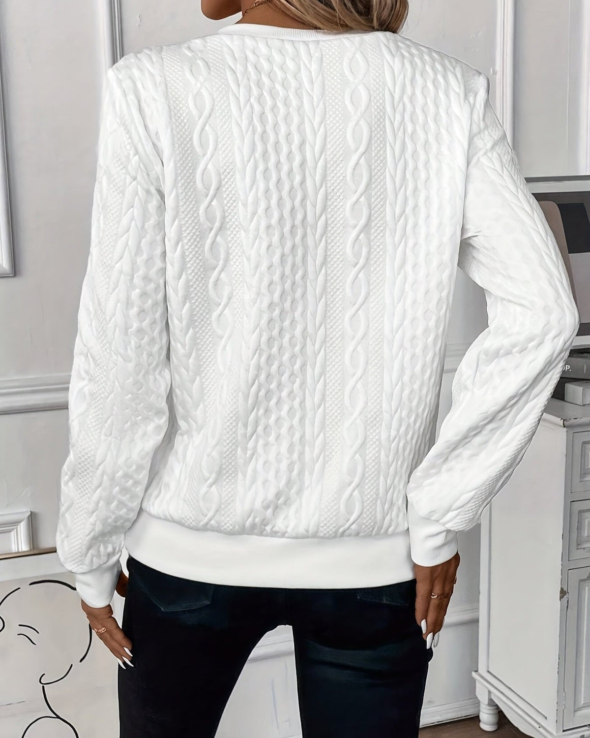 Sylvie - Pull Élégant Torsadé Col Zippé