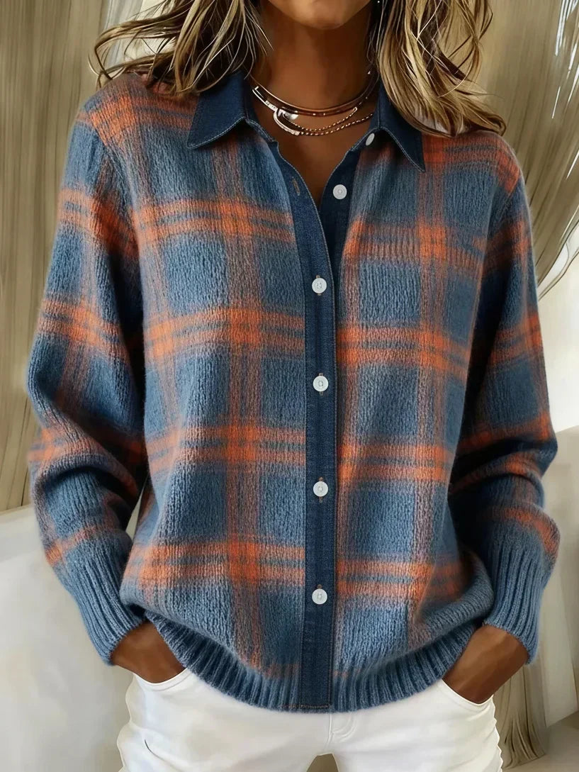 Camille - Cardigan Élégant Imprimé Boutonné