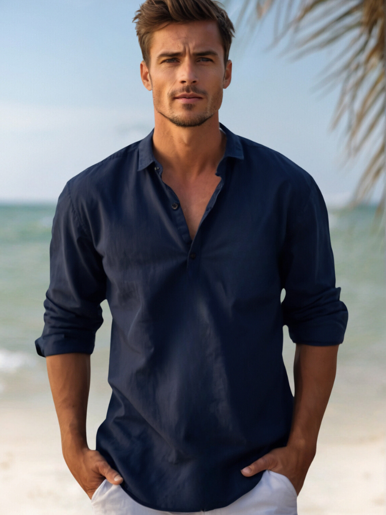 Milo - Chemise Lin Casual Homme