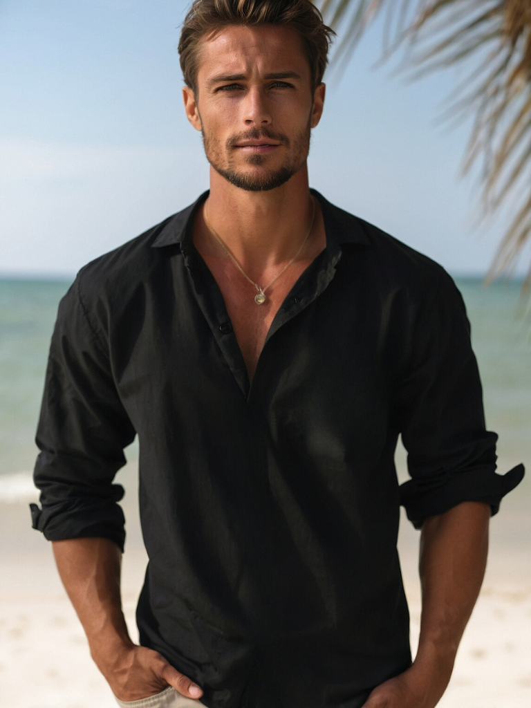 Milo - Chemise Lin Casual Homme