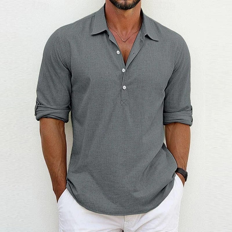 Pedro - Polo Lin Casual Homme