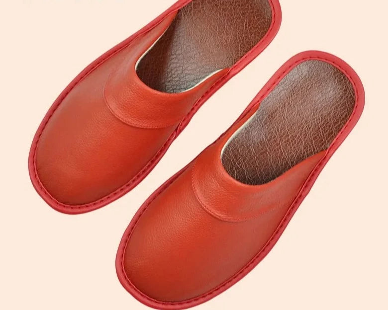 Tomas - Chaussons Cuir Confortables Homme