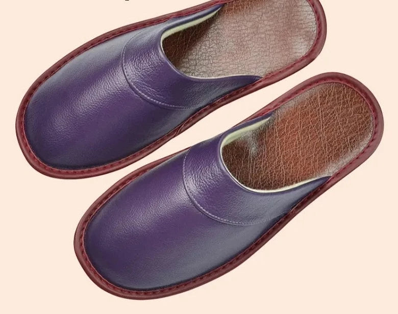 Tomas - Chaussons Cuir Confortables Homme