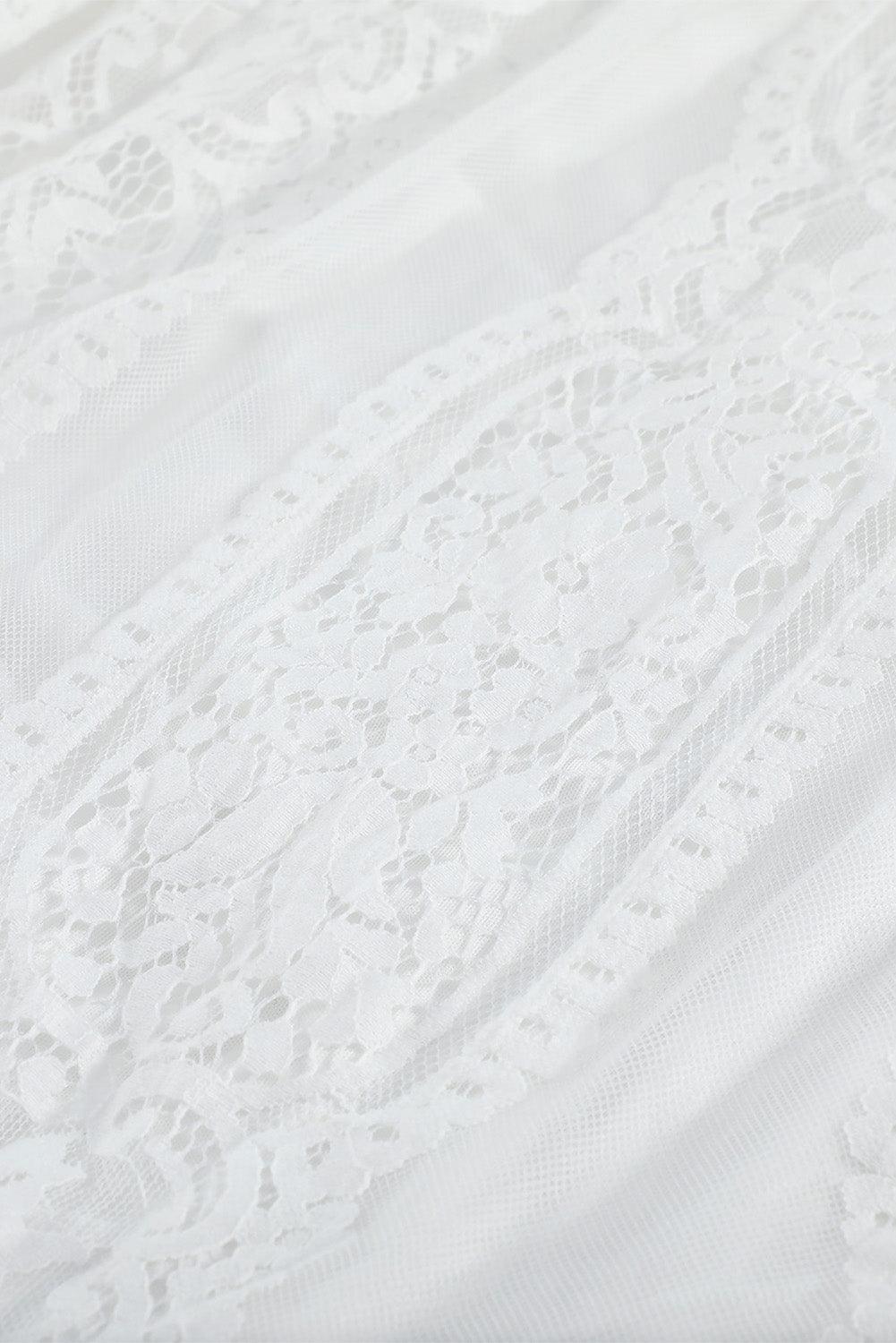 Adèle - Robe maxi en dentelle - Col V, Femme