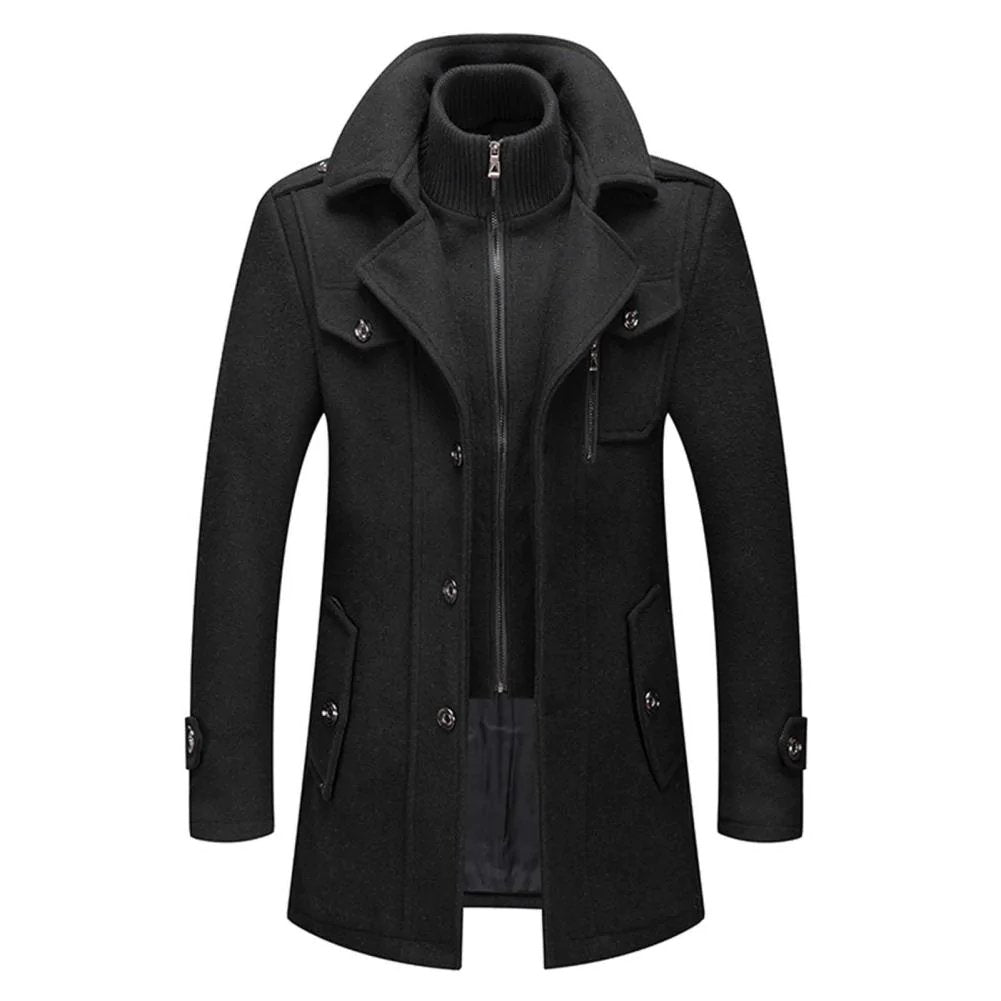 Laurent - Manteau Classique Long Laine