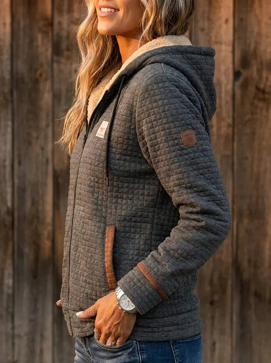 Caroline - Veste Chic Matelassée Capuche