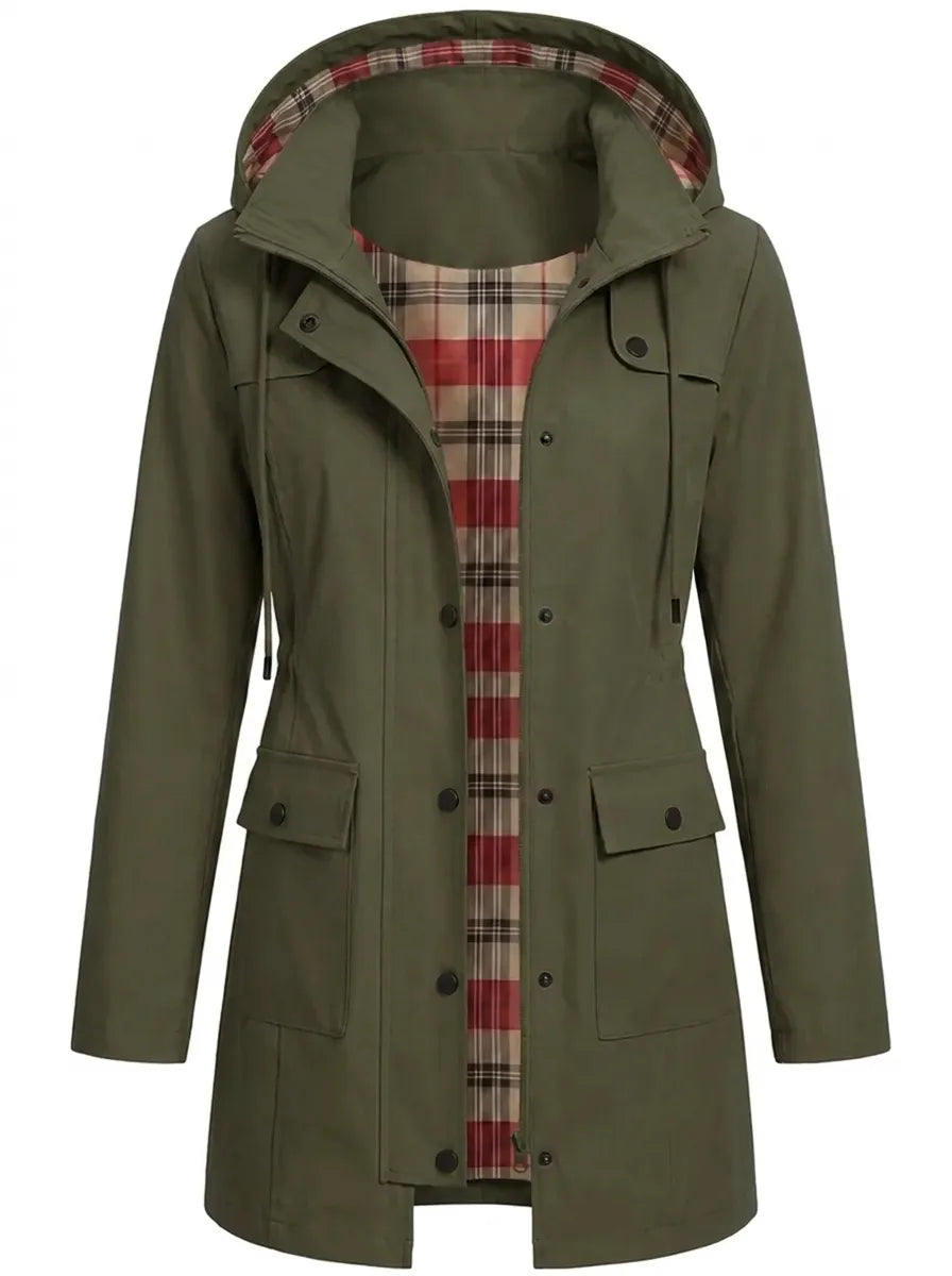 Florence - Parka Élégante Zippée à Capuche
