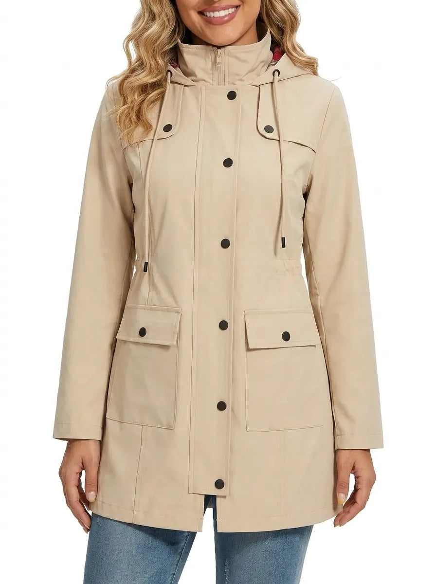 Florence - Parka Élégante Zippée à Capuche