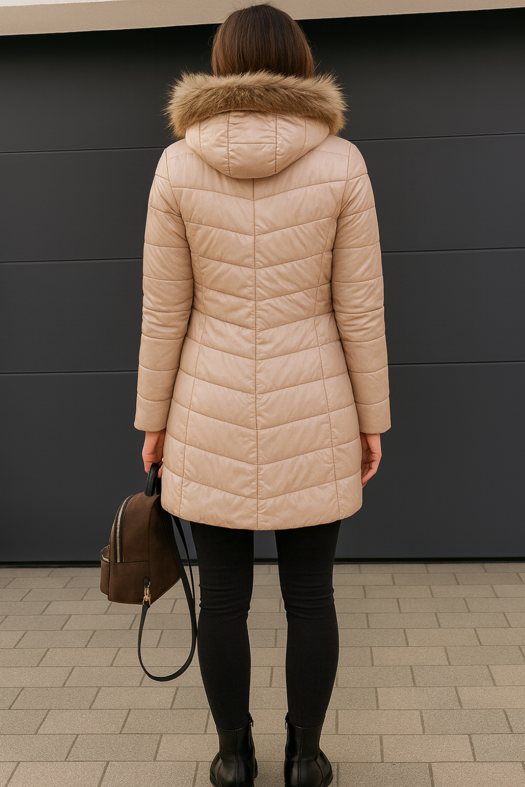 Odile - Doudoune Élégante Fourrure Duvet