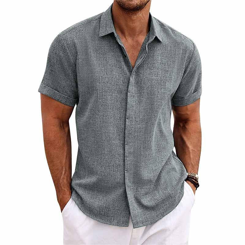 Pascal - Chemise Homme en Lin Manches Courtes