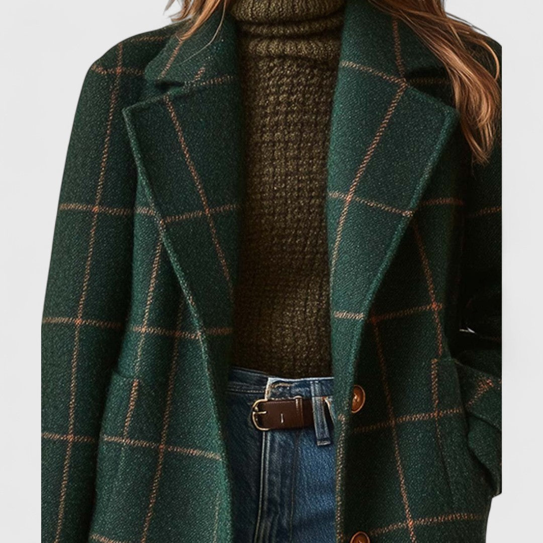 Françoise | Manteau Élégant Carreaux Classique