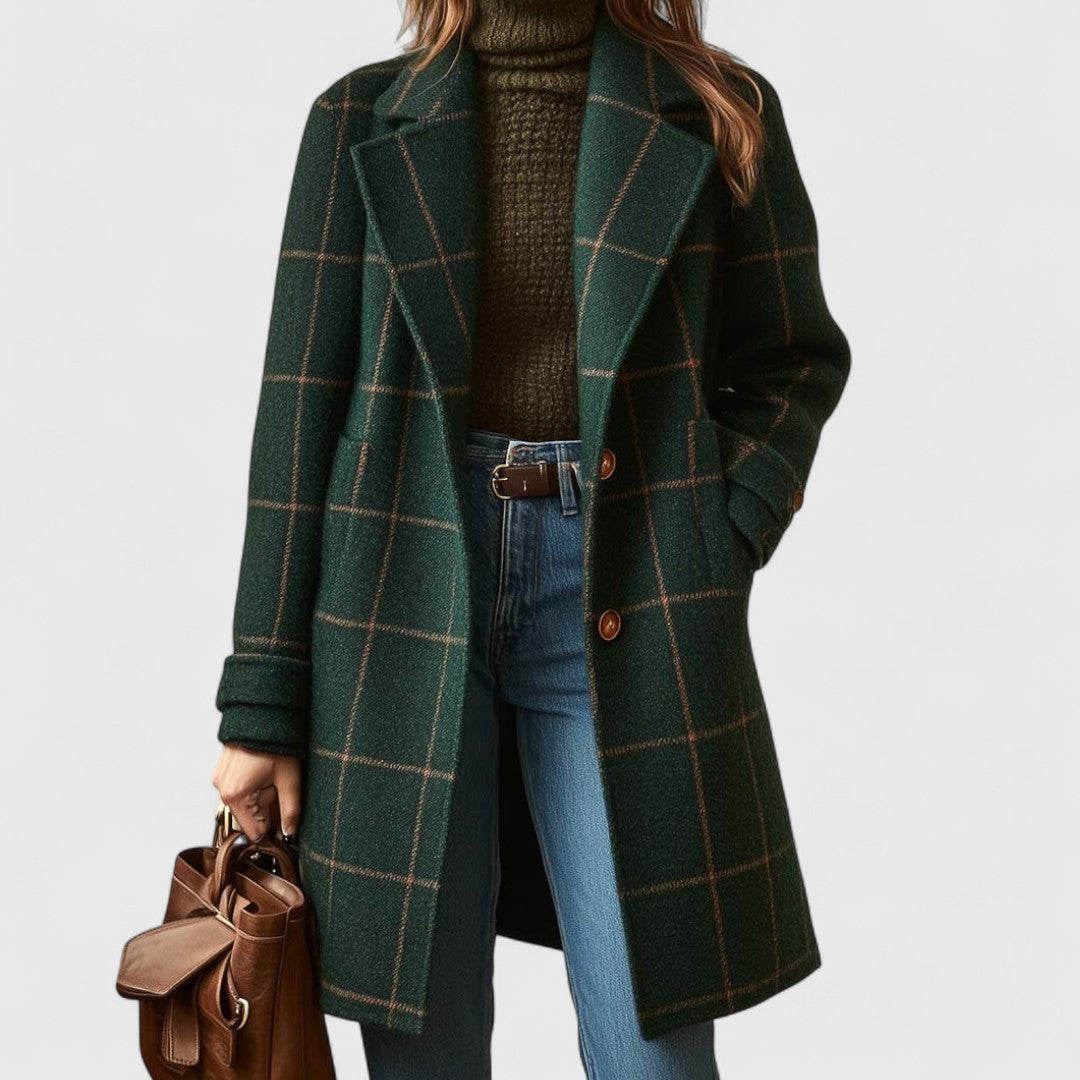 Françoise | Manteau Élégant Carreaux Classique