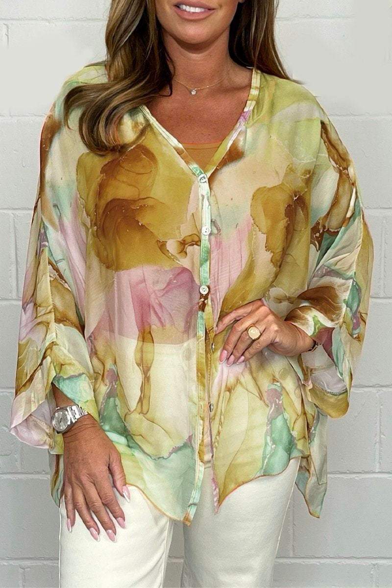 Chemise Femme Imprimée Manches Longues Oversize - Danielle