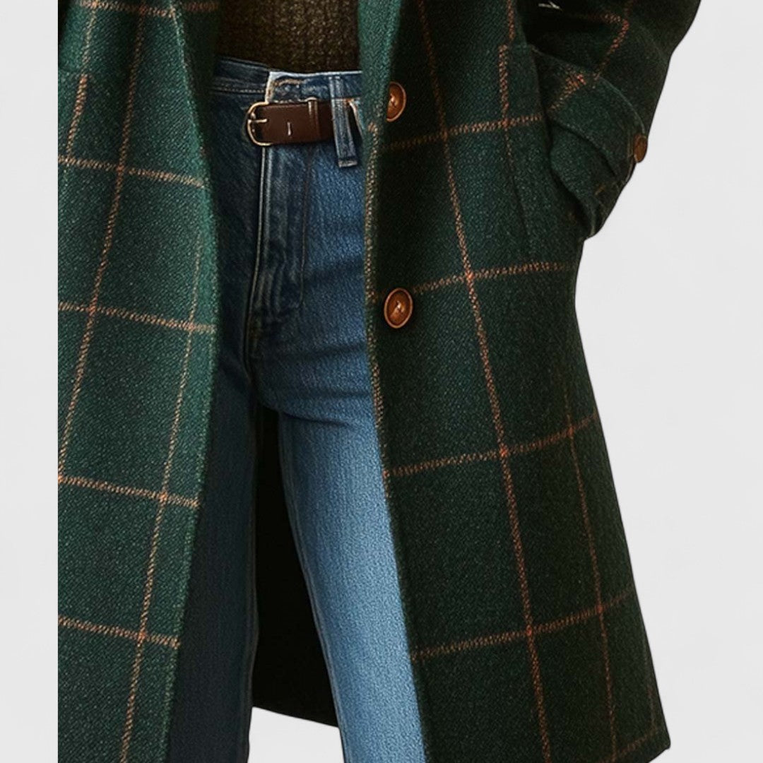 Françoise | Manteau Élégant Carreaux Classique