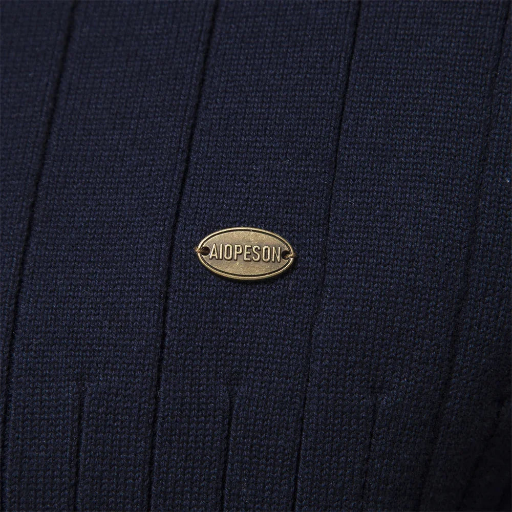 Thierry - Pull Élégant Zippé Col Montant