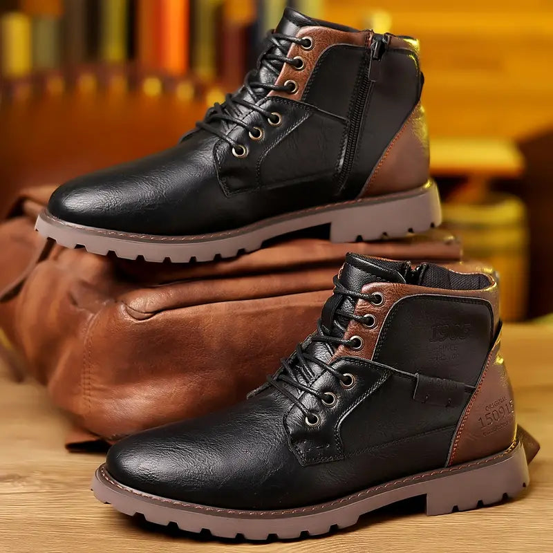 Tom - Bottines Cuir Zippées Homme