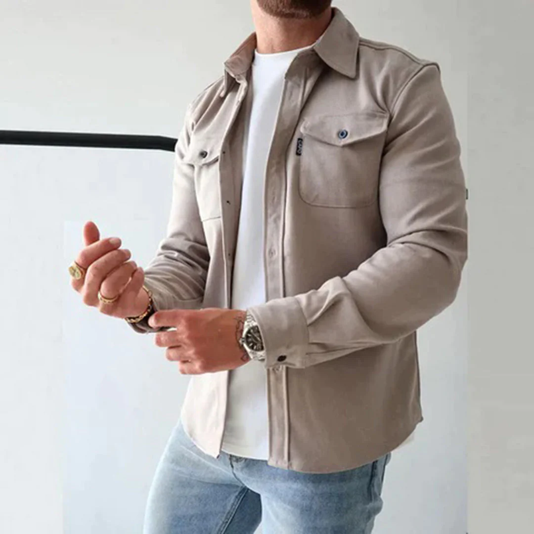 Antoine - Veste Élégante Boutonnée Poches