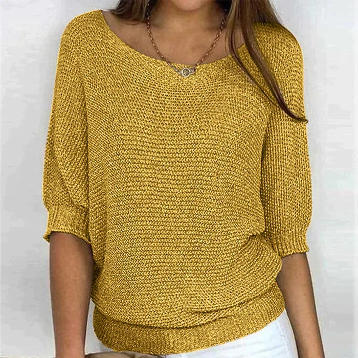Céline - Pull Flatteur Col Bateau Maille