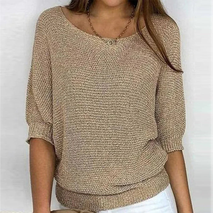 Céline - Pull Flatteur Col Bateau Maille