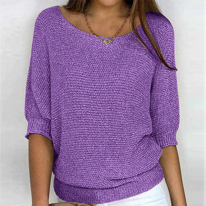 Céline - Pull Flatteur Col Bateau Maille