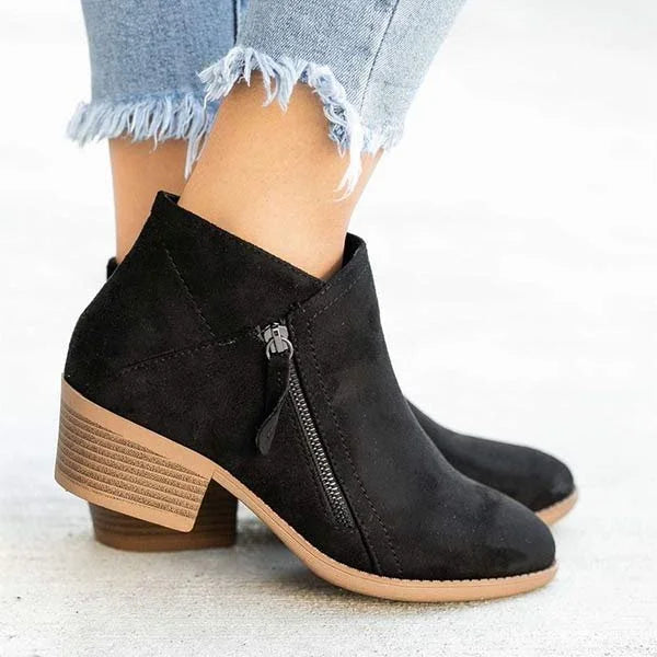 Marina - Bottines Daim Casual Femme