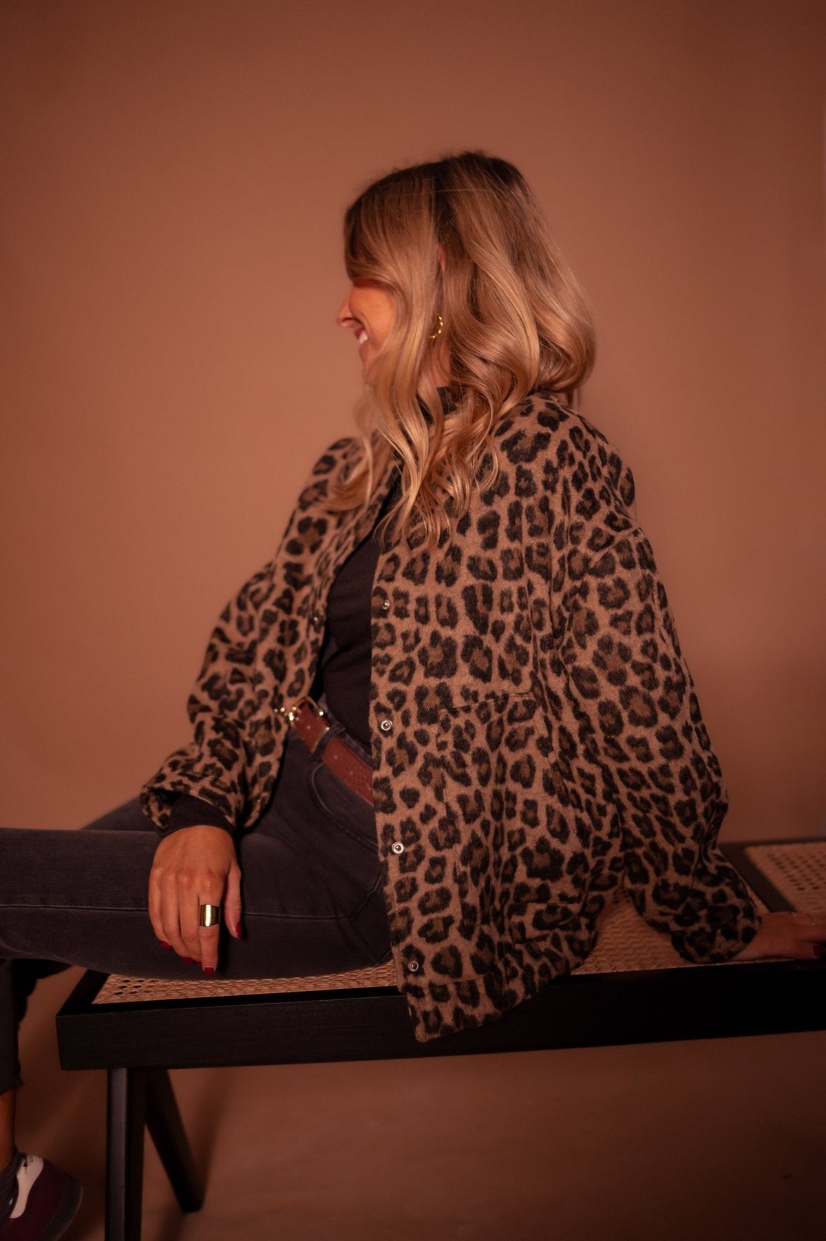 Élodie | Veste Stylée Courte Léopard