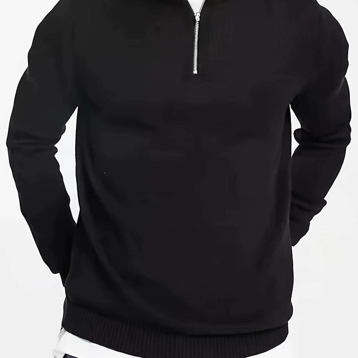 Marc - Pull Élégant Col Montant Zippé