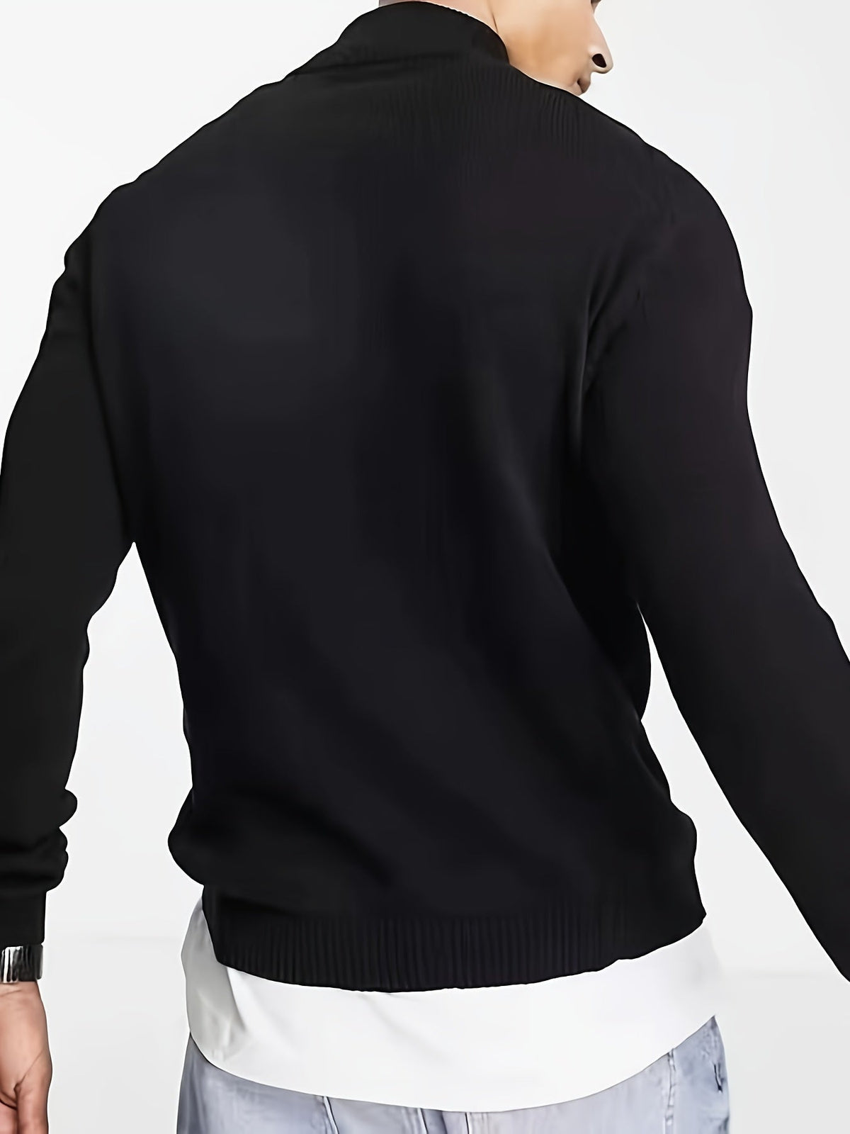 Marc - Pull Élégant Col Montant Zippé