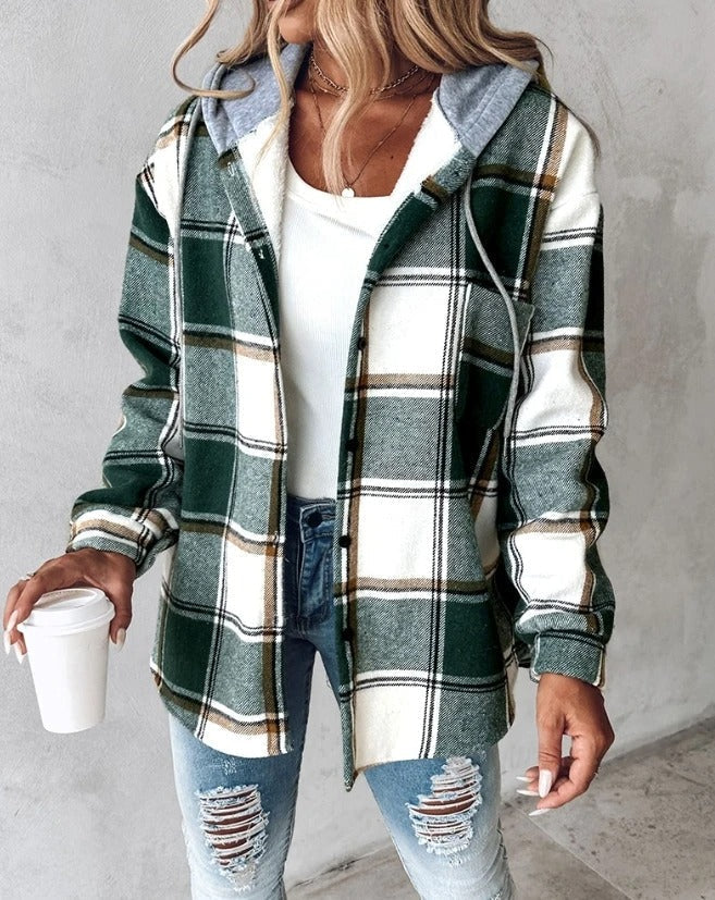 Odile - Veste femme à carreaux