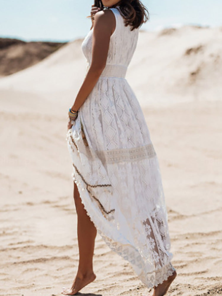 Alizée - Robe maxi bohème - Tissu léger, Imprimé ludique - Femme
