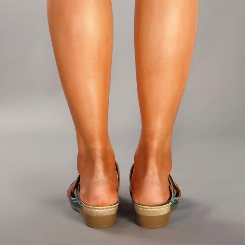 Caroline - Sandales orthopédiques - Motif floral, Femme