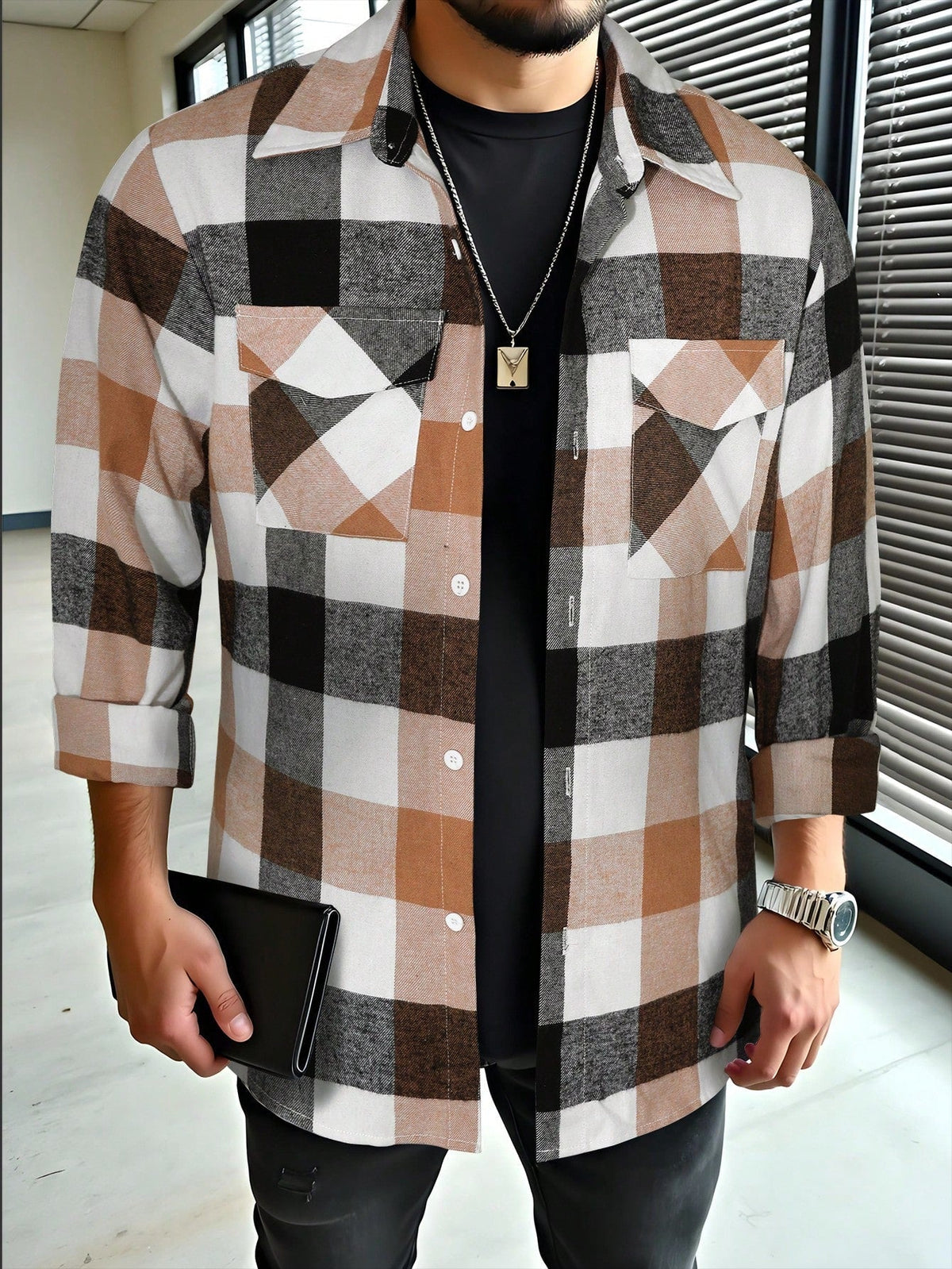 Laurent - Chemise Chic Oversize Imprimé
