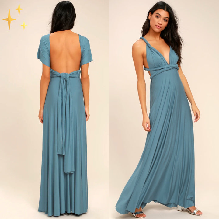 Flavie - Robe portefeuille - Élégante, Lin naturel - Femme