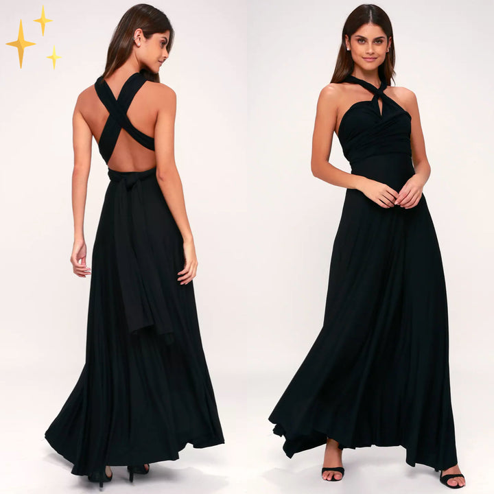 Flavie - Robe portefeuille - Élégante, Lin naturel - Femme