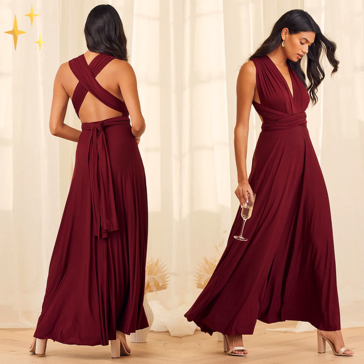Flavie - Robe portefeuille - Élégante, Lin naturel - Femme